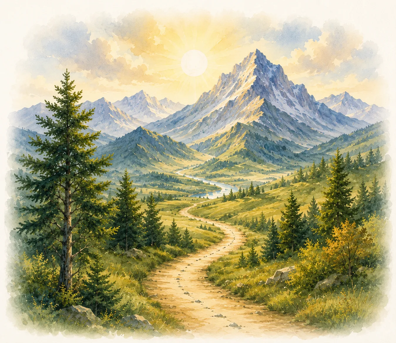 Mountain path — possibility, exploration, destination