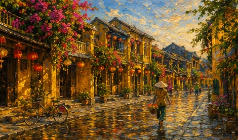 Painterly regional illustration of Southeast & East Asia for Americans moving abroad with Sunshine Dream.