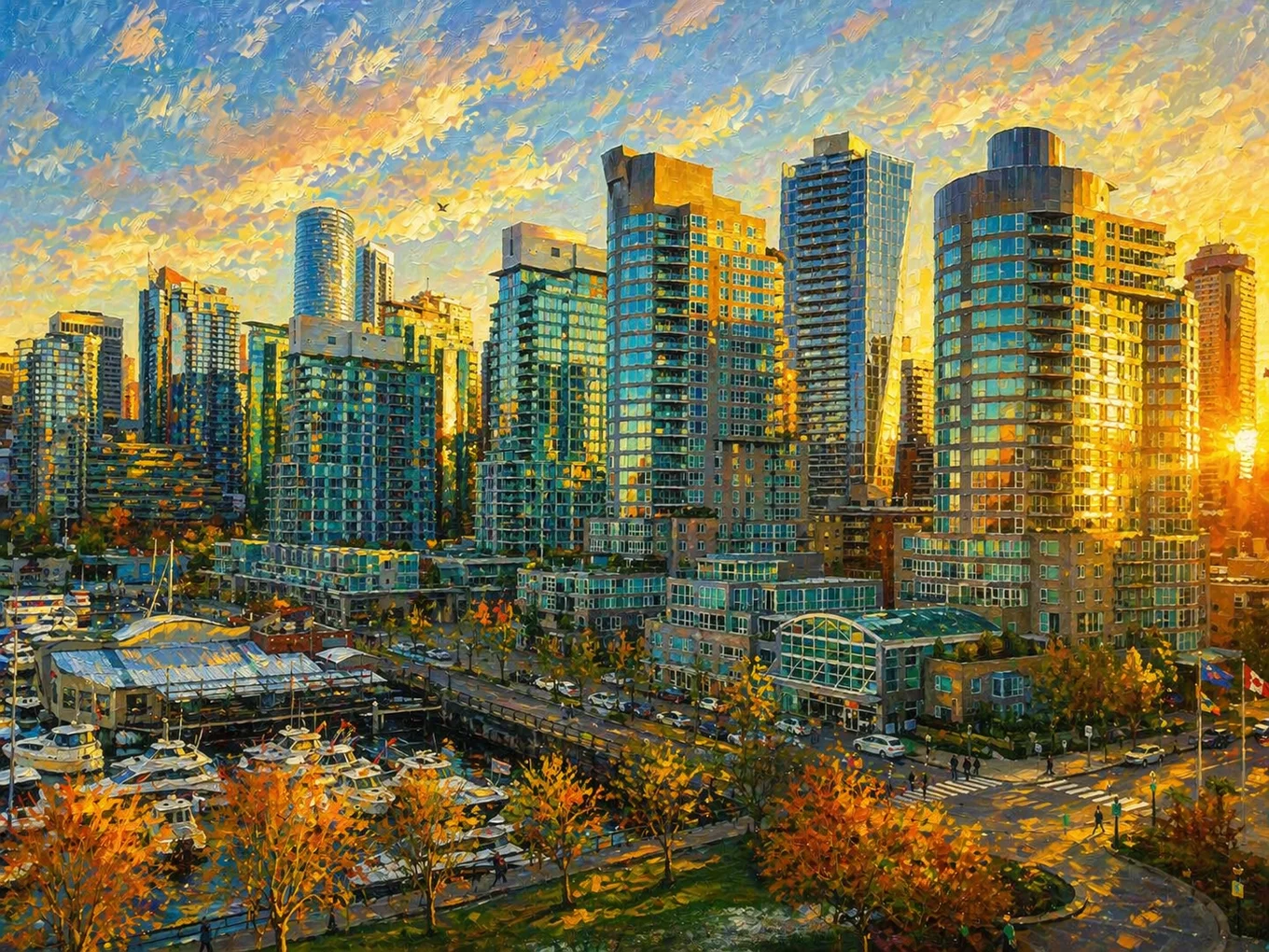 Painterly regional illustration of Canada, the United States of America & U.S. Territories for Americans moving abroad with Sunshine Dream.