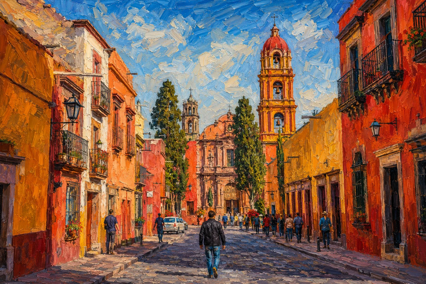Painterly regional illustration of Mexico, Central America & Caribbean for Americans moving abroad with Sunshine Dream.