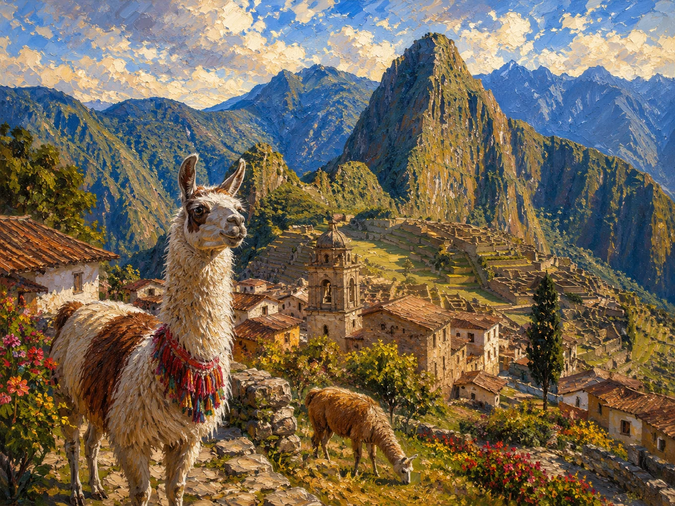 Painterly regional illustration of South America for Americans moving abroad with Sunshine Dream.